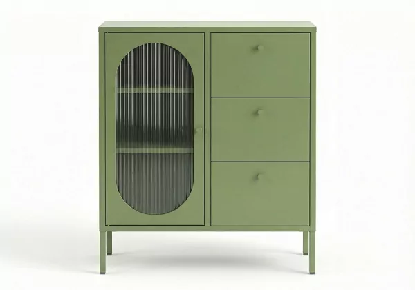 Aparador 1 porta e 3 gavetas metálico COLORS