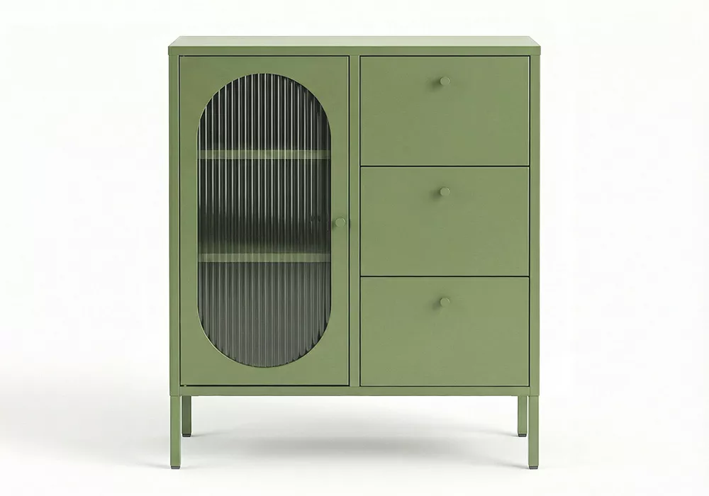 Aparador 1 puerta y 3 cajones metálico COLORS