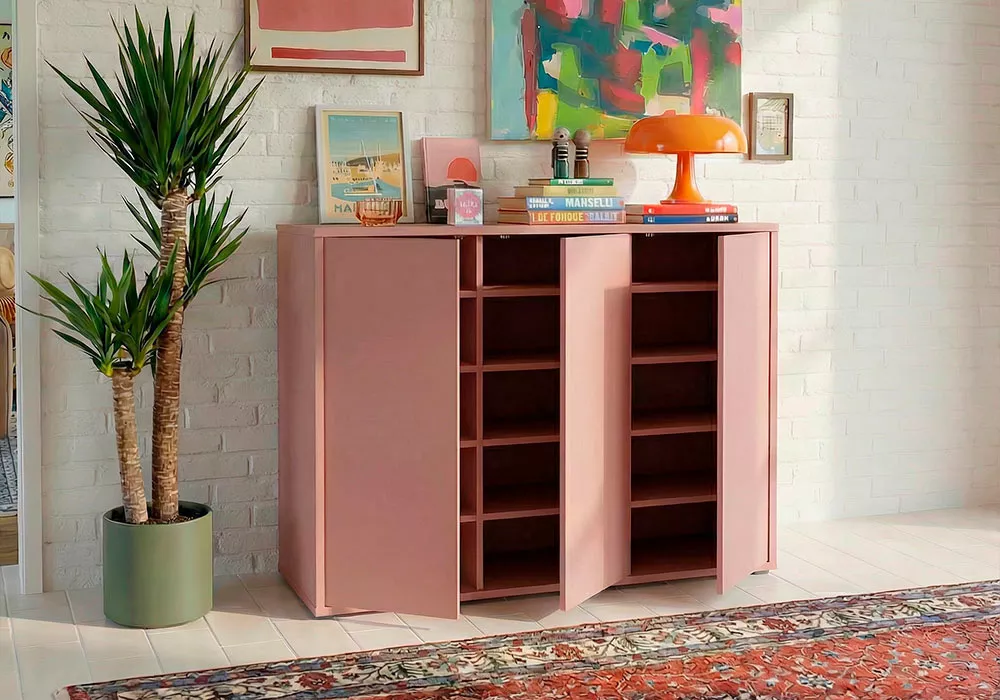 Sapateiro 3 portas 8 prateleiras BLOOM Sapateiro 3 portas 8 prateleiras BLOOM