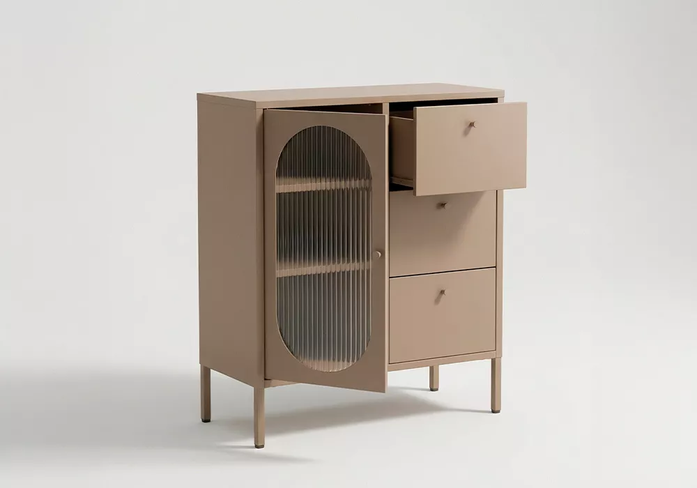 Aparador 1 puerta y 3 cajones metálico COLORS Aparador 1 puerta y 3 cajones metálico COLORS