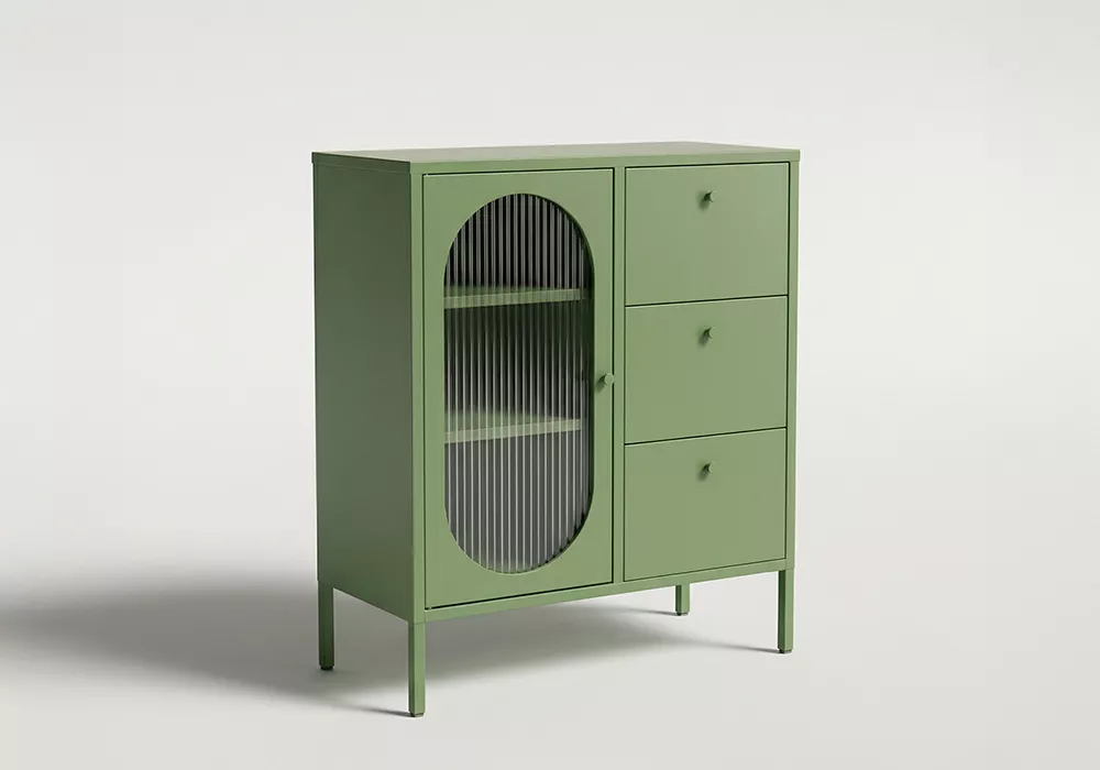 Aparador 1 puerta y 3 cajones metálico COLORS Aparador 1 puerta y 3 cajones metálico COLORS