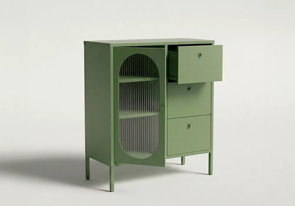 Aparador 1 puerta y 3 cajones metálico COLORS Aparador 1 puerta y 3 cajones metálico COLORS