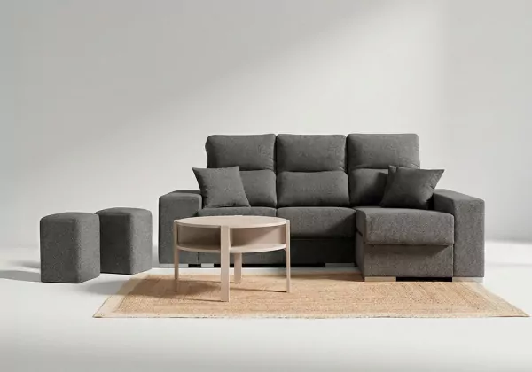 Chaiselongue color crudo ó gris FRIENDS