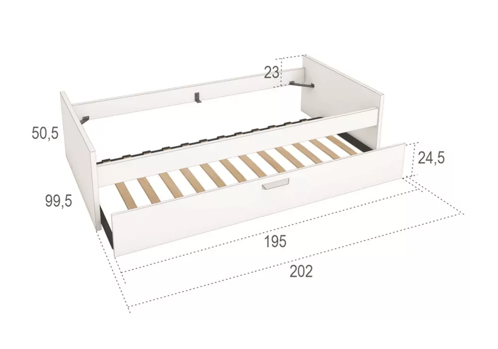 Cama nido juvenil con arrastre CLEO