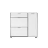Zapatero 2 cajones abatibles y 1 puerta ARCO Cemento-Blanco frente Zapatero 2 cajones abatibles y 1 puerta ARCO Cemento-Blanco frente