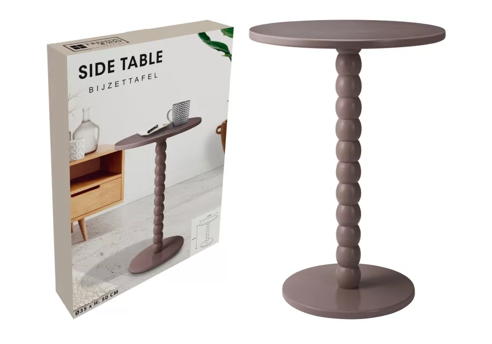 Mesa auxiliar madera alto 40 cm NOVO