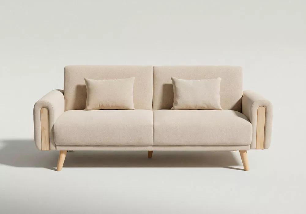 Sofá cama click-clack patas madera NEXON