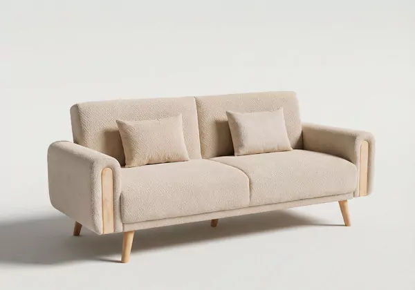 Sofá cama click-clack patas madera NEXON