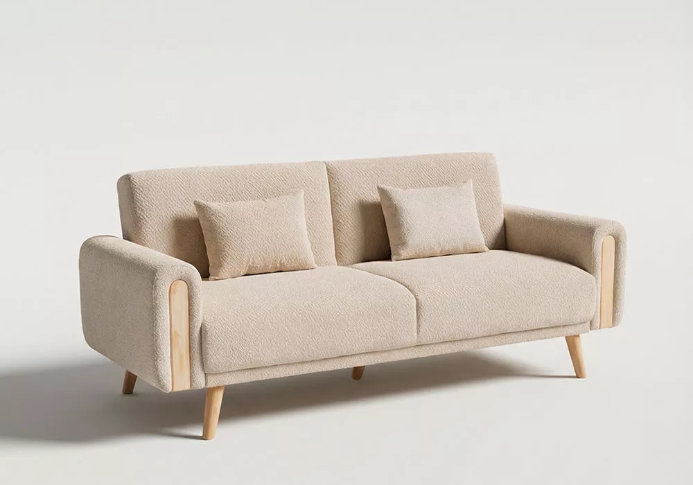 Sofá cama click-clack patas madera NEXON