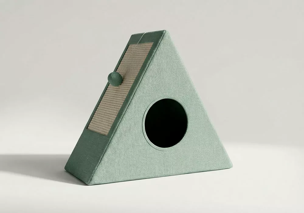 Casa plegable para gatos ZING - verde/producto