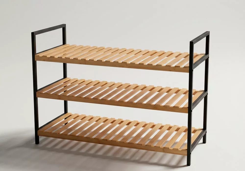 Sapateira com 3 prateleiras em bambu BOX