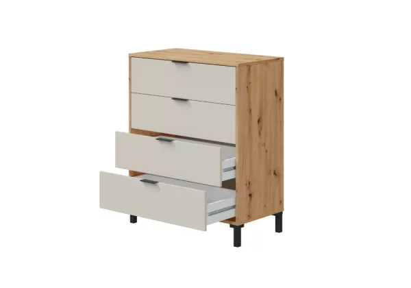 Cómoda 4 cajones LOIRA ladeada