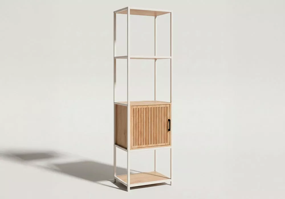 Estantería con 3 huecos y puerta REMIX