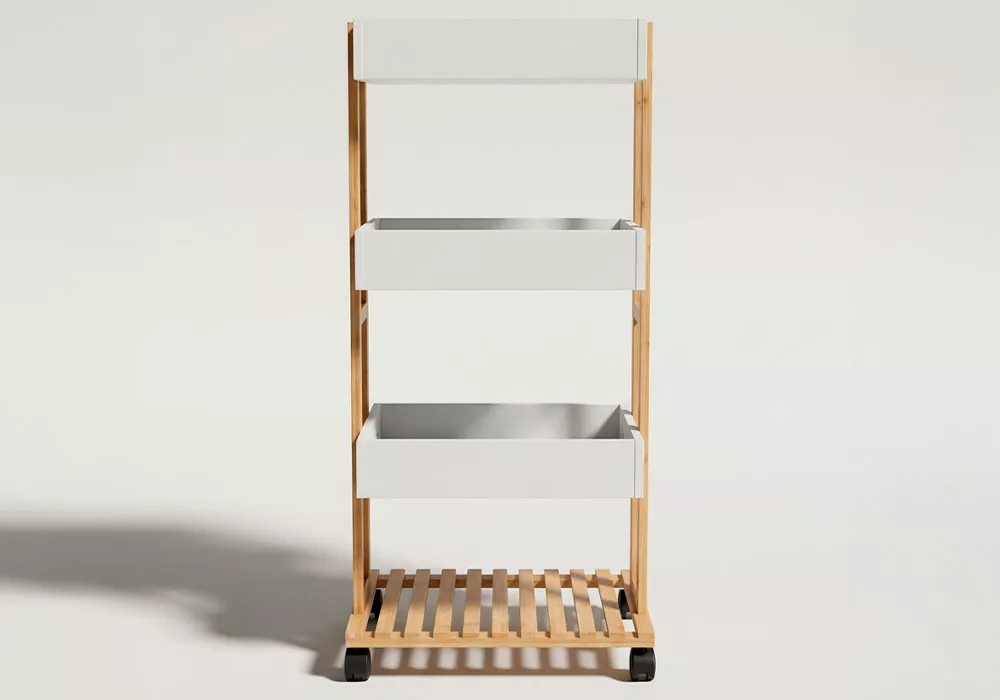 Carrito almacenaje de bambú BEAT