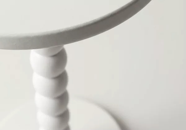 Mesa auxiliar madera alto 50 cm NOVA blanco detalle Mesa auxiliar madera alto 50 cm NOVA blanco detalle