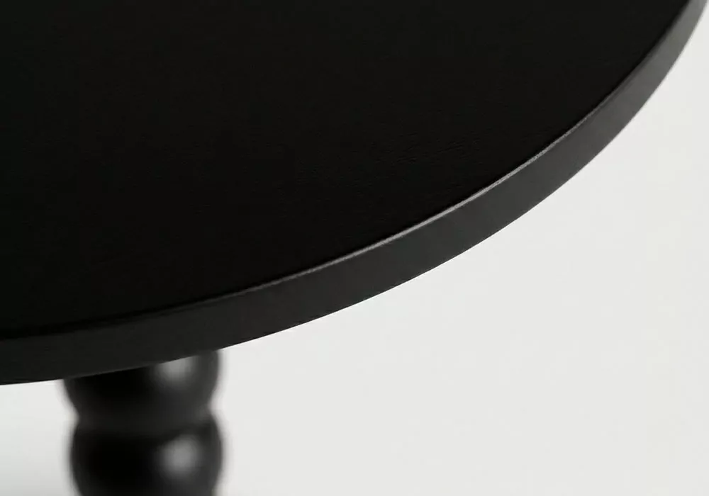 Mesa auxiliar madera alto 50 cm NOVA negro detalle
