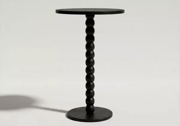 Mesa auxiliar madera alto 50 cm NOVA negro frente