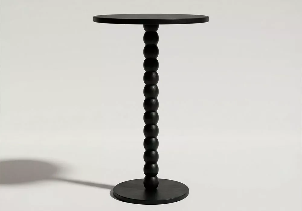 Mesa auxiliar madera alto 50 cm NOVA negro frente