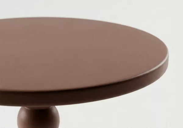 Mesa auxiliar madera alto 50 cm NOVA taupe detalle