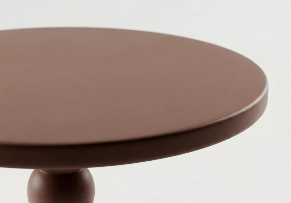Mesa auxiliar madera alto 50 cm NOVA taupe detalle