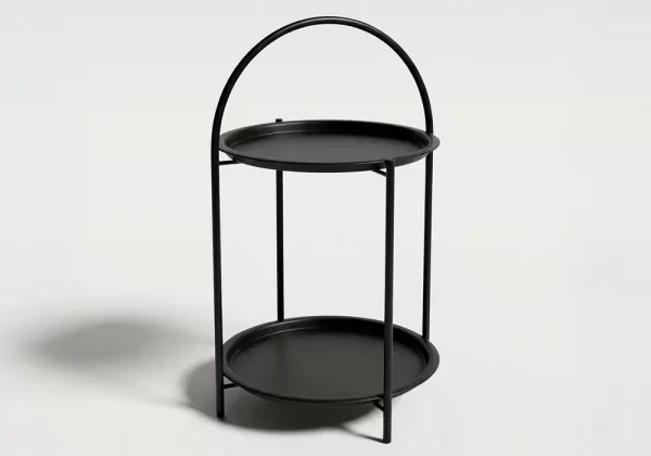 Mesa auxiliar metálica BRISA negro
