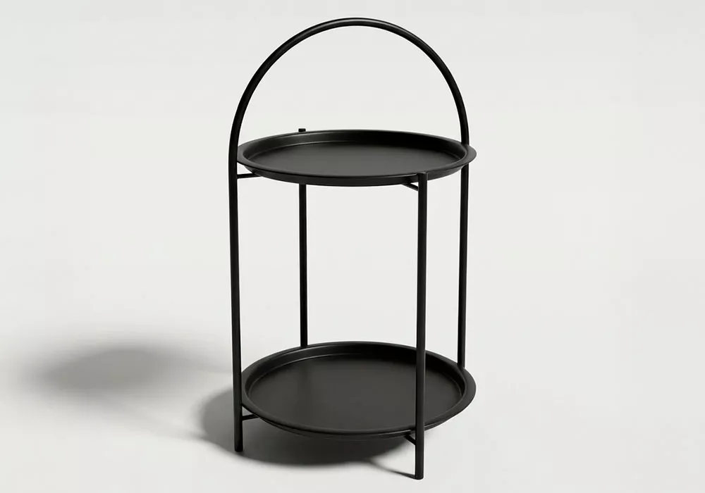 Mesa auxiliar metálica BRISA negro