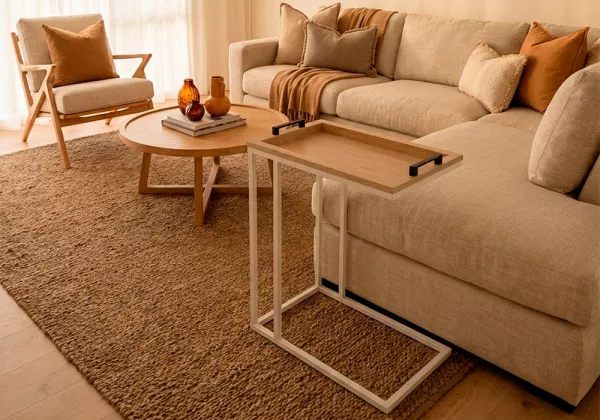 Mesa auxiliar sofá con bandeja PULSO ambiente Mesa auxiliar sofá con bandeja PULSO ambiente