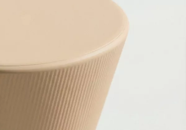 Mesa auxiliar metálica arena JALEO detalle