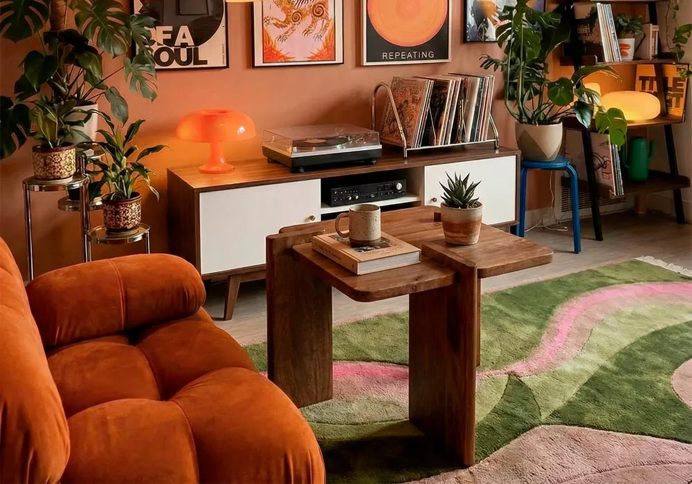 Mesa auxiliar de madera SATORI