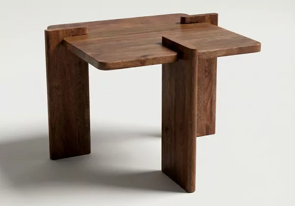 Mesa auxiliar de madera SATORI lateral Mesa auxiliar de madera SATORI lateral