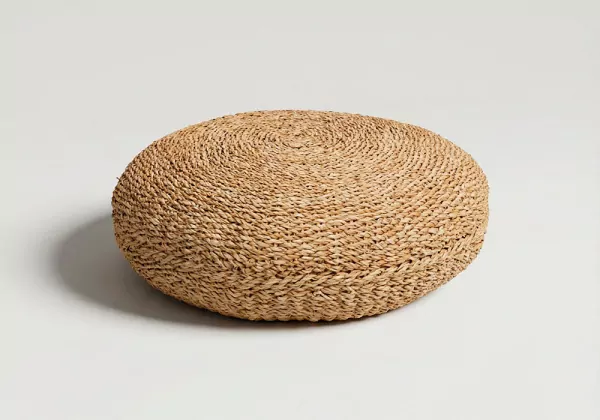 Puff de suelo redondo de seagrass OPAL lateral