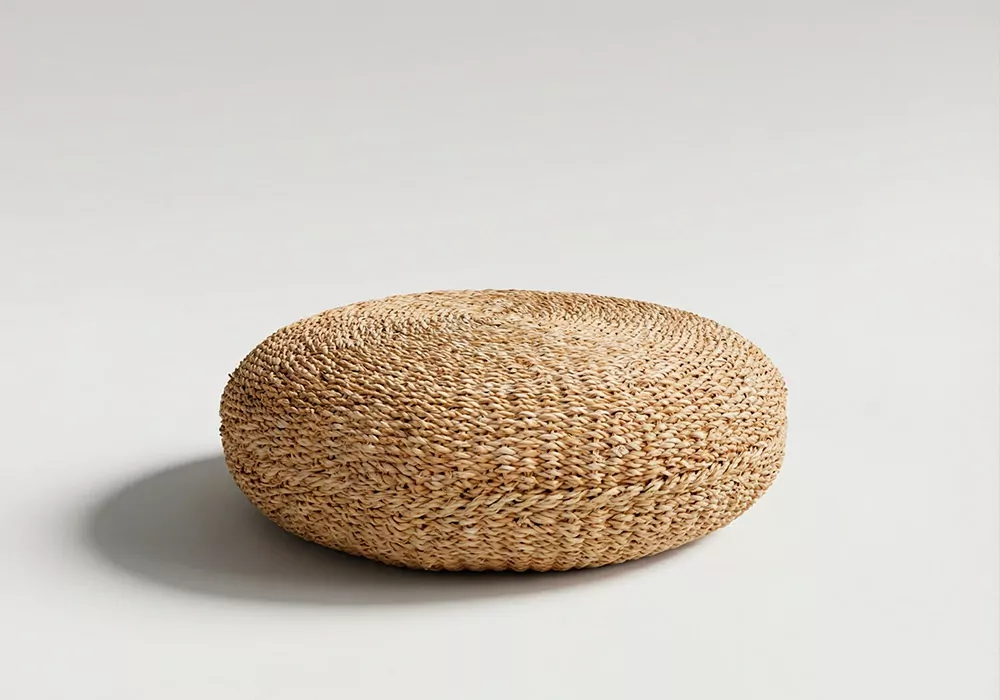 Puff de suelo redondo de seagrass OPAL