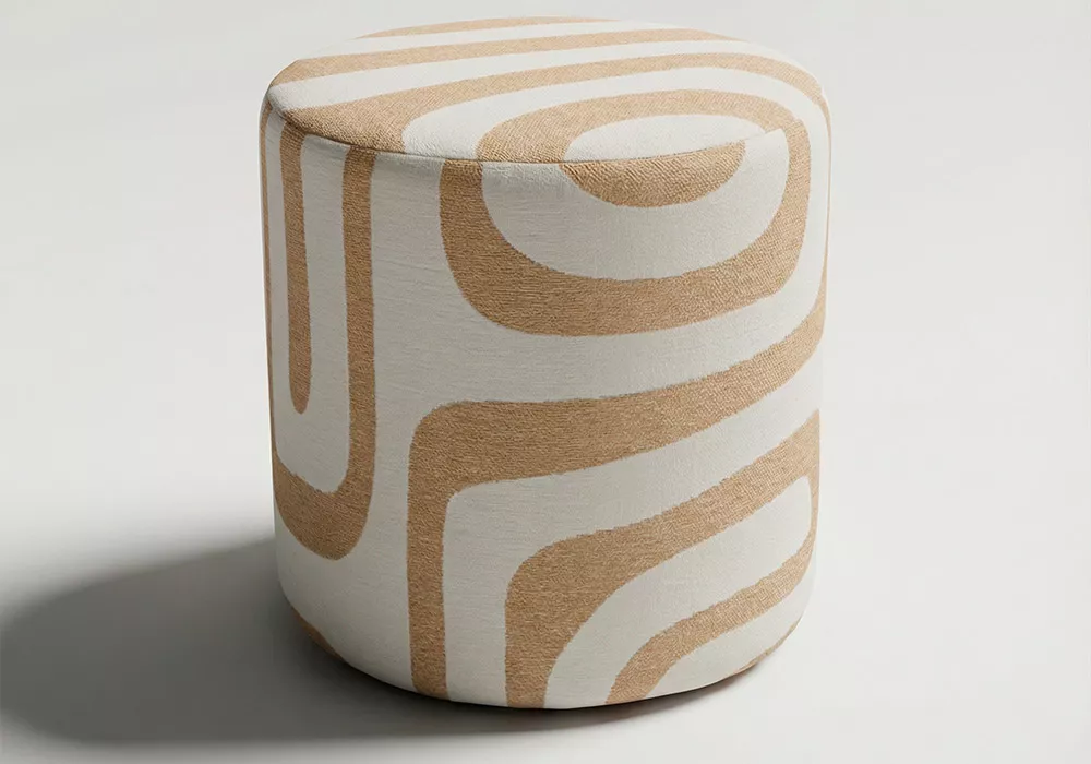 Puff redondo bicolor ARENA lateral