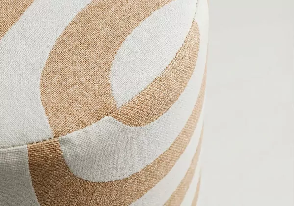 Puff redondo bicolor ARENA detalle