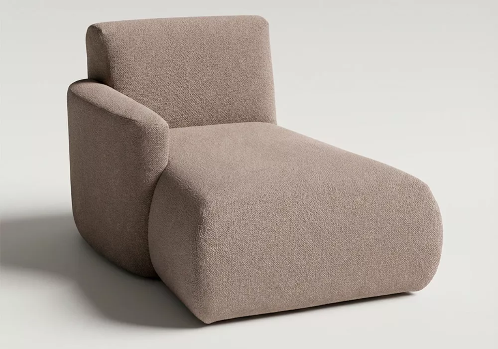 Módulo ChaiseSelongue com Braço para Sofá Modular Tina