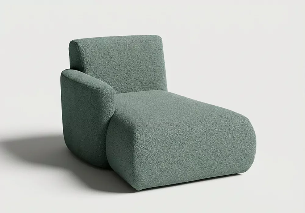 Módulo chaiselongue con brazo para sofá modular TINA