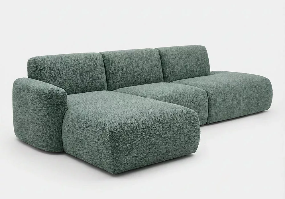 Sofá modular terminal com módulo e chaiselongue TINA