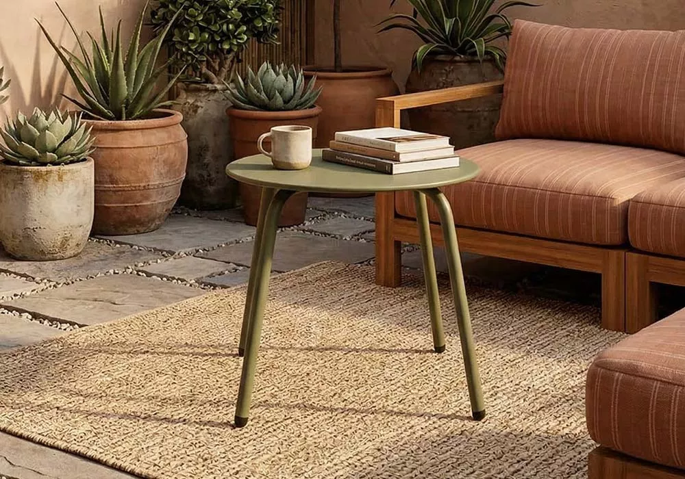 Mesita auxiliar metálica OLA Verde Ambiente Mesita auxiliar metálica OLA Verde Ambiente