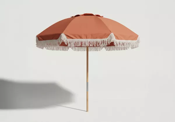 Sombrilla de jardín con flecos ALISIO Frontal