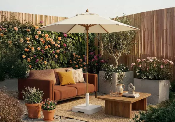 Sombrilla de jardín SIROCO Beige Ambiente Sombrilla de jardín SIROCO Beige Ambiente