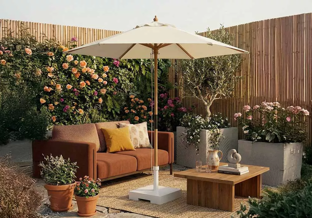 Sombrilla de jardín SIROCO Beige Ambiente Sombrilla de jardín SIROCO Beige Ambiente