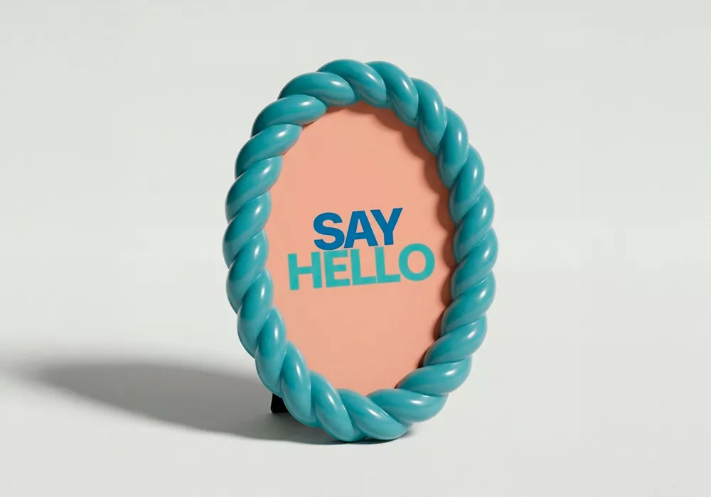 Marco para fotos colores varios SAY azul redondo frente