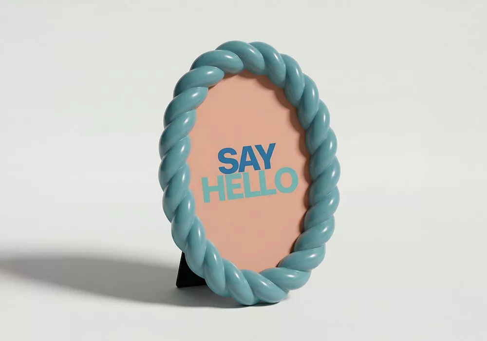 Marco para fotos colores varios SAY azul redondo lado