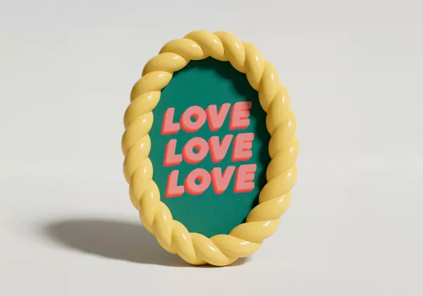 Marco para fotos colores varios SAY amarillo redondo frente