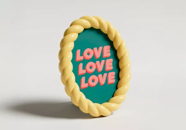 Marco para fotos colores varios SAY amarillo redondo lado