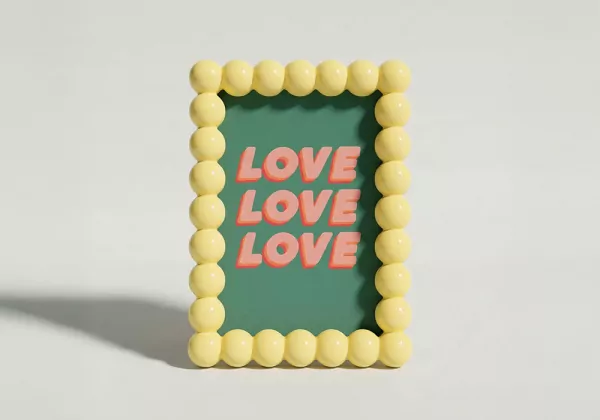 Marco para fotos colores varios SAY amarillo rectangular frente