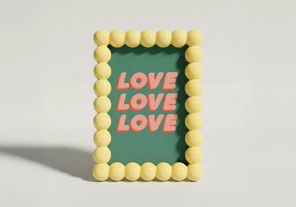 Marco para fotos colores varios SAY amarillo rectangular frente