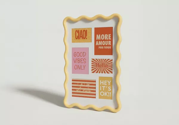 Marco para conjunto de fotos SOLE amarillo lado