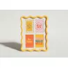 Marco rectangular ondulado MANGO amarillo frente