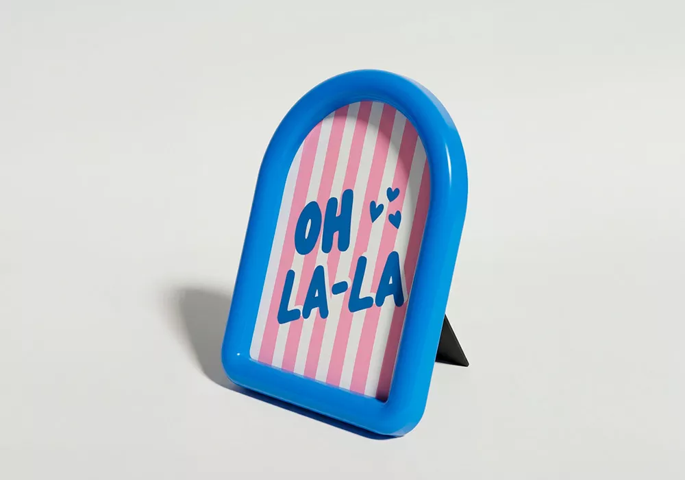 Marco con forma de arco MARINA Azul Lateral